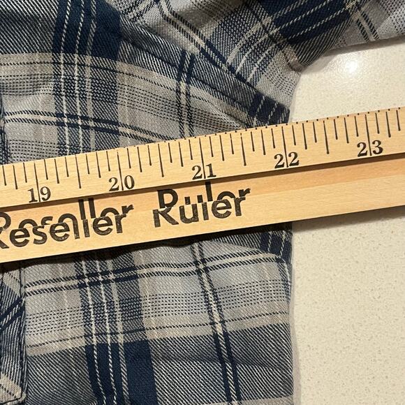 511 Tactical Shirt‎ Mens Medium Blue Gary Plaid Hunting Camping Hiking Outdoors - Picture 3 of 8